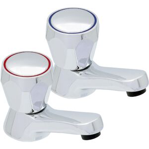 Evg Clever Araya Mercia Modern Basin Tap Pair Chrome - Easy Turn Handles Evg Clever Araya Mercia Modern Basin Tap Pair Chrome - Easy Turn Handles