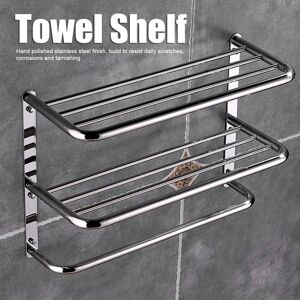 Bathroom Shelf 3‑tier Wall Mounting Rack With Towel Bars For Toilet Kitchen Bathroom Shelf 3‑tier Wall Mounting Rack With Towel Bars For Toilet Kitchen