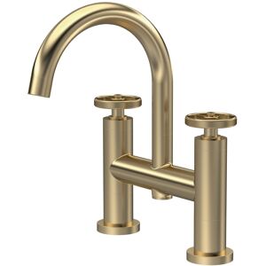 Nuie Revolution Bath Filler Tap Pillar Mounted - Brushed Brass Nuie Revolution Bath Filler Tap Pillar Mounted - Brushed Brass