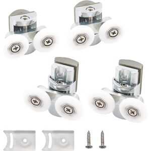 4pcs Shower Door Twin Rollers - 2 Top & 2 Bottom 23mm Runner Wheel Fit For Curve 4pcs Shower Door Twin Rollers - 2 Top & 2 Bottom 23mm Runner Wheel Fit For Curve