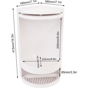 .›bathroom Corner Storage Shelf Pp 2 Tier 360° Rotating Bathroom Countertop Orga .›bathroom Corner Storage Shelf Pp 2 Tier 360° Rotating Bathroom Countertop Orga