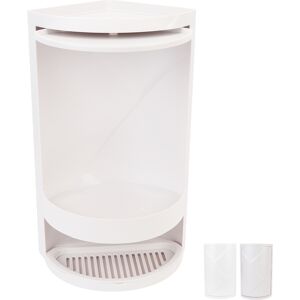 .›bathroom Corner Storage Shelf Pp 2 Tier 360° Rotating Bathroom Countertop Orga .›bathroom Corner Storage Shelf Pp 2 Tier 360° Rotating Bathroom Countertop Orga