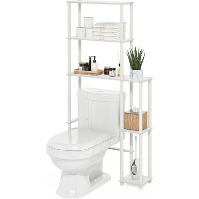 Furinno Turn-N-Tube Toilet Space Saver - Bathroom Storage Shelf Furinno Turn-N-Tube Toilet Space Saver - Bathroom Storage Shelf