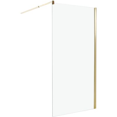 Beliani Shower Screen 100 X 190 Cm Gold Ahaus Beliani Shower Screen 100 X 190 Cm Gold Ahaus