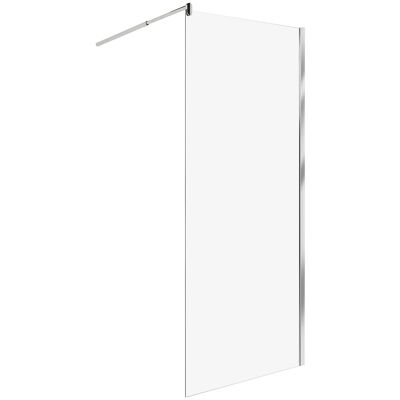 Beliani Shower Screen 80 X 190 Cm Silver Ahaus Beliani Shower Screen 80 X 190 Cm Silver Ahaus