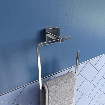 Croydex Model Square Towel Ring - Chrome Croydex Model Square Towel Ring - Chrome