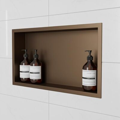 Nwt Direct 45x30cm Bathroom Shower Niche 304 Stainless Steel Recessed Storage Shelf Bronze Nwt Direct 45x30cm Bathroom Shower Niche 304 Stainless Steel Recessed Storage Shelf Bronze