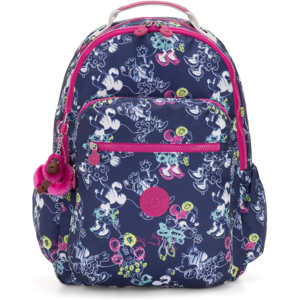 Kipling Seoul Go Large Backpack With Laptop Compartment - Doodle Blue Kipling Seoul Go Large Backpack With Laptop Compartment - Doodle Blue