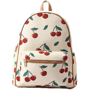 Signare Cherry Tapestry Big Backpack Back Pack Rucksack Bag Cream Brown London Signare Cherry Tapestry Big Backpack Back Pack Rucksack Bag Cream Brown London