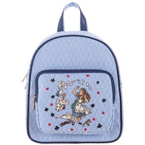 Signare Alice In Wonderland Nothing But Cards Blue Tapestry Daypack Backpack Bag Signare Alice In Wonderland Nothing But Cards Blue Tapestry Daypack Backpack Bag