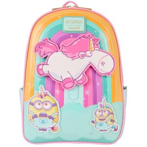 Loungefly Minions Fluffy Unicorn Rainbow Mini Backpack Bag - Official Bnwt Loungefly Minions Fluffy Unicorn Rainbow Mini Backpack Bag - Official Bnwt