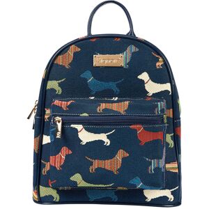 Signare Dachshund Dog Dogs Tapestry Casual Daypack Backpack Back Pack Bag Blue Signare Dachshund Dog Dogs Tapestry Casual Daypack Backpack Back Pack Bag Blue
