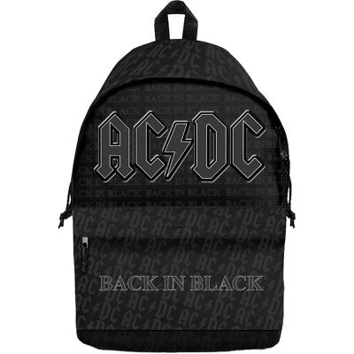 Ac/dc Back In Black Daypack Backpack One Size Ac/dc Back In Black Daypack Backpack One Size