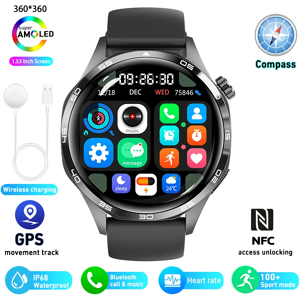 Does Not Apply Smart Watch 5 Pro Gps Nfc Smartwatch Men 360*360 Amoled Screen Heart Rate Monito Does Not Apply Smart Watch 5 Pro Gps Nfc Smartwatch Men 360*360 Amoled Screen Heart Rate Monito