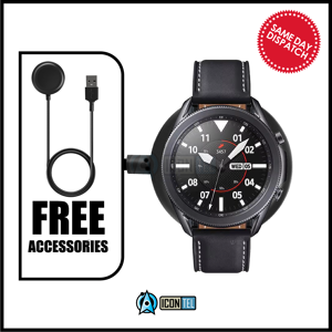 SAMSUNG Galaxy Watch3 - 45mm Sm-R840 Bluetooth Smartwatch Black + Chargr SAMSUNG Galaxy Watch3 - 45mm Sm-R840 Bluetooth Smartwatch Black + Chargr