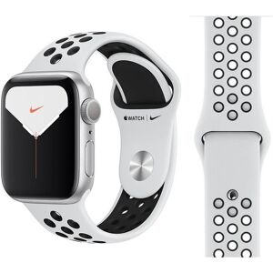 Genuine Apple Nike 42mm/44mm/45mm Sport Loop Watch Band - Pure Platinum / Black Genuine Apple Nike 42mm/44mm/45mm Sport Loop Watch Band - Pure Platinum / Black