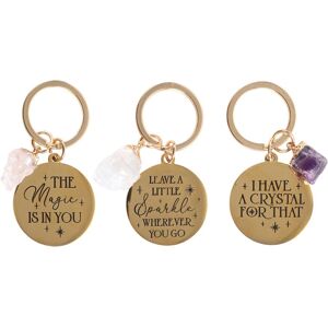 Something Different Crystal Keyring (Pack Of 18) / One Size Gold Sd5641 Something Different Crystal Keyring (Pack Of 18) / One Size Gold Sd5641
