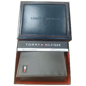 Tommy Hilfiger Men Brown Smooth Leather Trifold Wallet Bnib Coin Tray Tommy Hilfiger Men Brown Smooth Leather Trifold Wallet Bnib Coin Tray