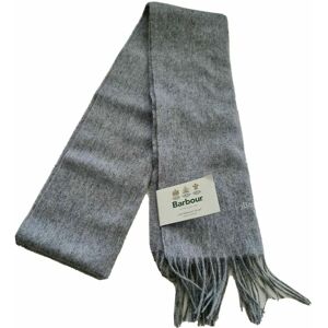 Barbour Mens Plain Light Grey Marl Skinny Lambswool Scarf Barbour Mens Plain Light Grey Marl Skinny Lambswool Scarf