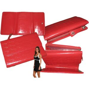 Lacoste Purse Wallet Women'S Leather Vintage 13l Pied De Croc Slg2 Red New Lacoste Purse Wallet Women'S Leather Vintage 13l Pied De Croc Slg2 Red New