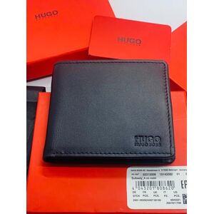 New Hugo By Hugo Boss Men'S Subway 4cc Black Leather Wallet Coin Pocket New Hugo By Hugo Boss Men'S Subway 4cc Black Leather Wallet Coin Pocket