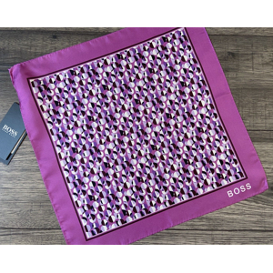 Hugo Boss Silk Pocket Square Geo Print Made In Italy Bnwt Hugo Boss Silk Pocket Square Geo Print Made In Italy Bnwt