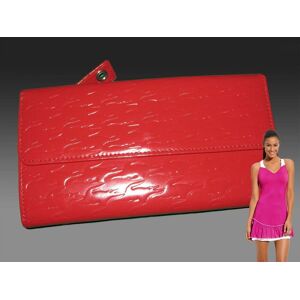 Lacoste Purse Wallet Women'S Leather Vintage 13l Pied De Croc Slg5 Red New Lacoste Purse Wallet Women'S Leather Vintage 13l Pied De Croc Slg5 Red New