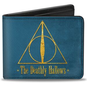 Harry Potter The Deathly Hallows Symbol Blue/gold Bi-Fold Wallet Harry Potter The Deathly Hallows Symbol Blue/gold Bi-Fold Wallet