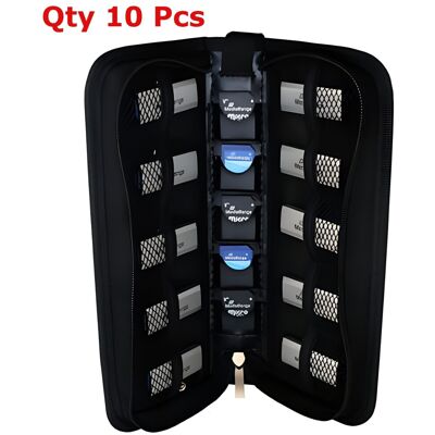 Mediarange 10 X Black Media Wallet Nylon Bag For 10 Usb Flshdrives 5 Sd Memorycards Storage Mediarange 10 X Black Media Wallet Nylon Bag For 10 Usb Flshdrives 5 Sd Memorycards Storage