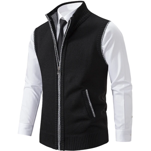 M-4xl Men'S Sleeveless Zipper Sweater Korean Style Casual Fashion Streetwear New M-4xl Men'S Sleeveless Zipper Sweater Korean Style Casual Fashion Streetwear New