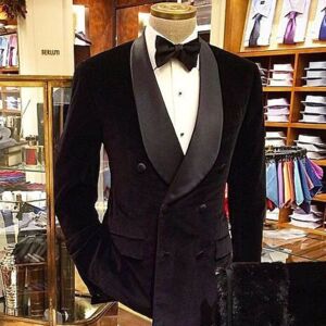 Handmade New Designer Black Double Breasted Tuxedo Dinner Velvet Jacket Coat Blazers Uk Handmade New Designer Black Double Breasted Tuxedo Dinner Velvet Jacket Coat Blazers Uk