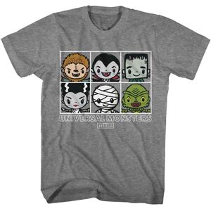 Universal Monsters - Squares - American Classics - Gray Front Print Adult Short Universal Monsters - Squares - American Classics - Gray Front Print Adult Short