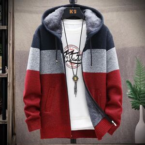 Does Not Apply Men'S Fleece Zip Cardigan Jacket Warm Casual Striped Sweater Coat Winterwear Does Not Apply Men'S Fleece Zip Cardigan Jacket Warm Casual Striped Sweater Coat Winterwear