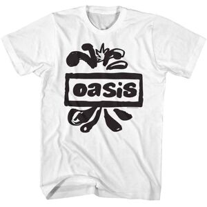 Oasis - Splatter Logo - American Classics - White Adult Short Sleeve T-Shirt Oasis - Splatter Logo - American Classics - White Adult Short Sleeve T-Shirt