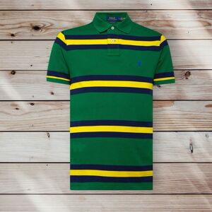Polo Ralph Lauren Striped Pique Mesh Polo Shirt Custom Slim Fit Xl £119 Polo Ralph Lauren Striped Pique Mesh Polo Shirt Custom Slim Fit Xl £119