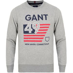 Gant Usa Gant Men'S Grey O1 American Flag Crew Neck Sweatshirt 276137 Nwt Gant Usa Gant Men'S Grey O1 American Flag Crew Neck Sweatshirt 276137 Nwt