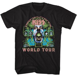 Kiss - Psycho Circus - Black Front Print Short Sleeve Solid Adult T-Shirt Kiss - Psycho Circus - Black Front Print Short Sleeve Solid Adult T-Shirt