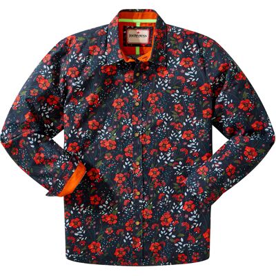 Joe Browns Mens Floral Print Winter Shirt Black S Joe Browns Mens Floral Print Winter Shirt Black S