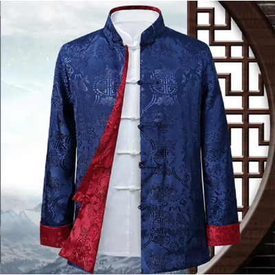 Does Not Apply Hot Sale Men Chinese Style Satin Silk Tang Suit Jacket Double Faced Long Sleeve Does Not Apply Hot Sale Men Chinese Style Satin Silk Tang Suit Jacket Double Faced Long Sleeve