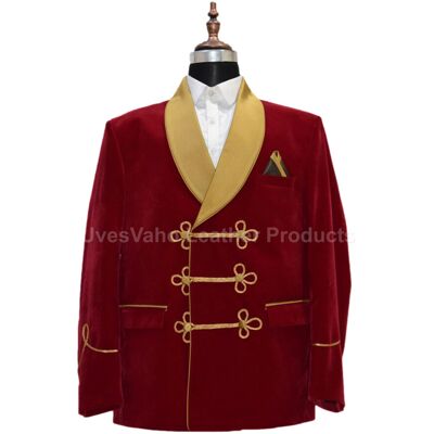 Handmade Men Elegant Luxury Stylish Designer Red Smoking Jacket Party Wear Blazer Uk Handmade Men Elegant Luxury Stylish Designer Red Smoking Jacket Party Wear Blazer Uk