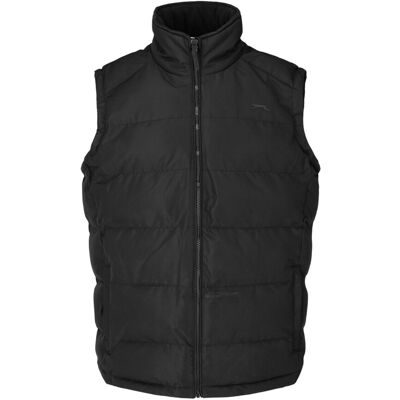 Slazenger Padded Gilet Mens Gents - Heavy Quilt Sleeveless Jacket High Neck Zip Slazenger Padded Gilet Mens Gents - Heavy Quilt Sleeveless Jacket High Neck Zip