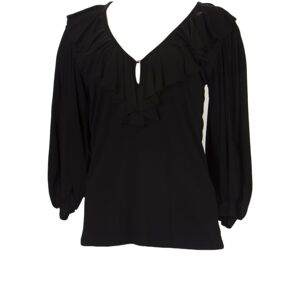 Analili Women'S Ruffle Front Low Cut Keyhole Blouse 358ai10 Nwt Analili Women'S Ruffle Front Low Cut Keyhole Blouse 358ai10 Nwt