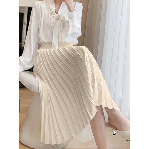 Visivane Ladies Fashion Casual Long Skirt Elegant Vintage Pleated Skirts Women Temperamen Visivane Ladies Fashion Casual Long Skirt Elegant Vintage Pleated Skirts Women Temperamen
