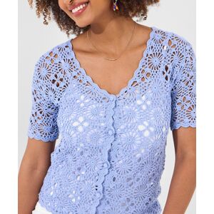 Joe Browns Women'S Relaxed Crochet Cardigan, Blue, Large (Uk 16-18) Joe Browns Women'S Relaxed Crochet Cardigan, Blue, Large (Uk 16-18)