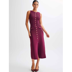Does Not Apply S M L Knit Ribbed Cardigan Maxi Dress High Waist Sleeveless Elegant Fashion Wear Does Not Apply S M L Knit Ribbed Cardigan Maxi Dress High Waist Sleeveless Elegant Fashion Wear