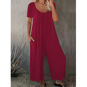 Xl-5xl Plus Size Stripe Printed Jumpsuit Casual Short Sleeve Loose Fashion Wear Xl-5xl Plus Size Stripe Printed Jumpsuit Casual Short Sleeve Loose Fashion Wear