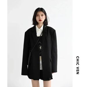 Does Not Apply Chicven Women Office Blazer Cuff Embroidery Wide Shoulder Twill Suit For Autumn Does Not Apply Chicven Women Office Blazer Cuff Embroidery Wide Shoulder Twill Suit For Autumn