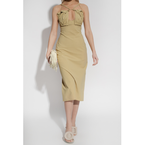 Jacquemus Womens La Robe Bikini Midi Dress Light Khaki Size 38 Jacquemus Womens La Robe Bikini Midi Dress Light Khaki Size 38