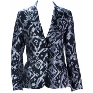 Stevie Mac Women'S Black/silver Printed Blazer #4518 Nwt Stevie Mac Women'S Black/silver Printed Blazer #4518 Nwt