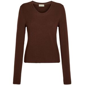 Falke Womens Merino Ultrafine Crew Neck Sweater - Maroon Brown Falke Womens Merino Ultrafine Crew Neck Sweater - Maroon Brown